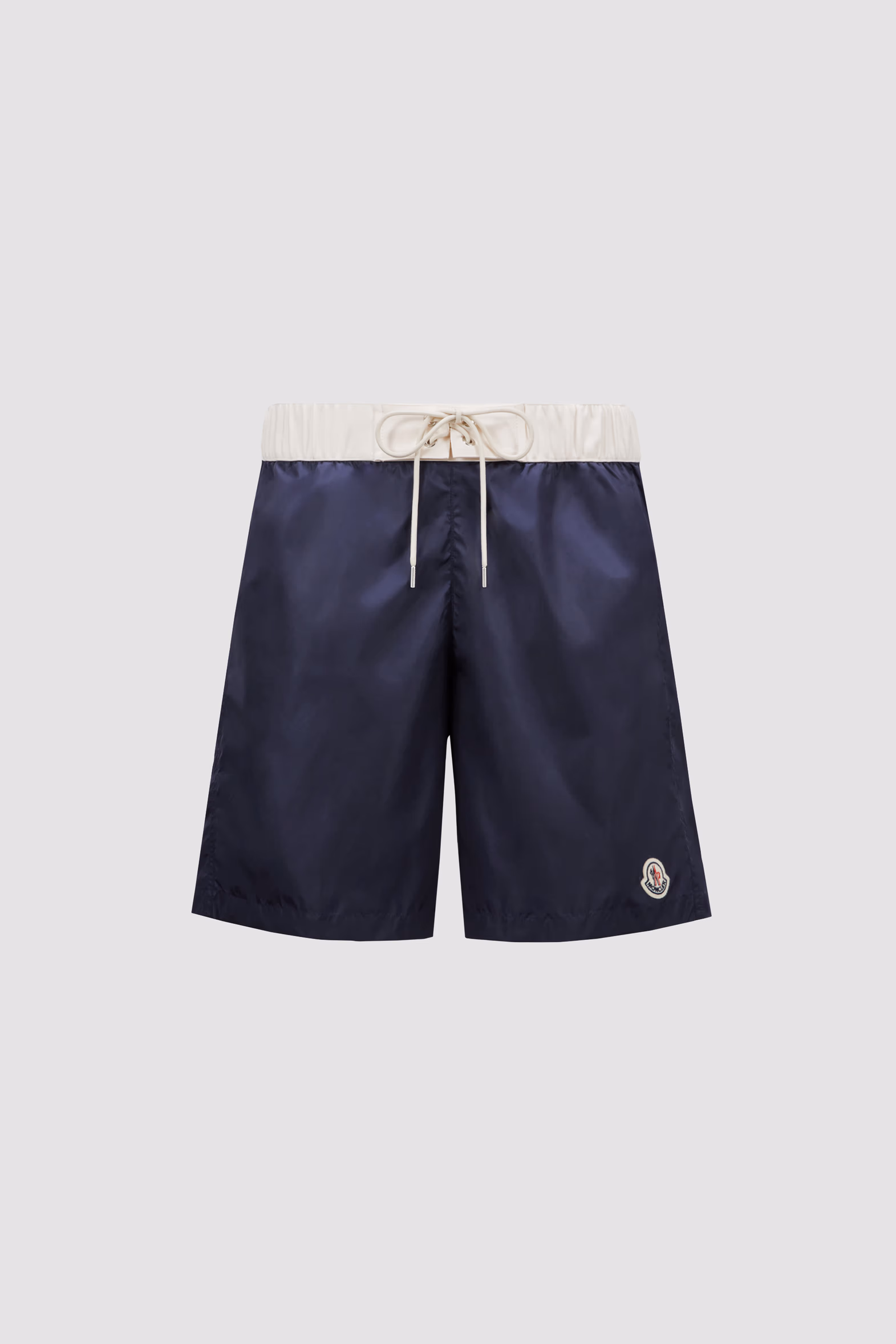 Logo Patch Swim Shorts Men Navy Blue Moncler 0